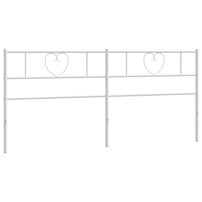 Casa si Gradina - Mobilier - Paturi si accesorii - Accesorii paturi - Tablie de pat metalica, alb, 200 cm - Infinity.ro