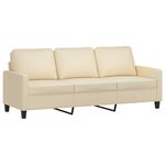 Casa si Gradina - Mobilier - Seturi de mobilier - Seturi living - Set de canapele cu perne, 2 piese, crem, textil - Infinity.ro