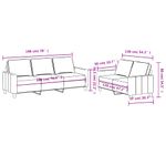 Casa si Gradina - Mobilier - Seturi de mobilier - Seturi living - Set de canapele cu perne, 2 piese, crem, textil - Infinity.ro
