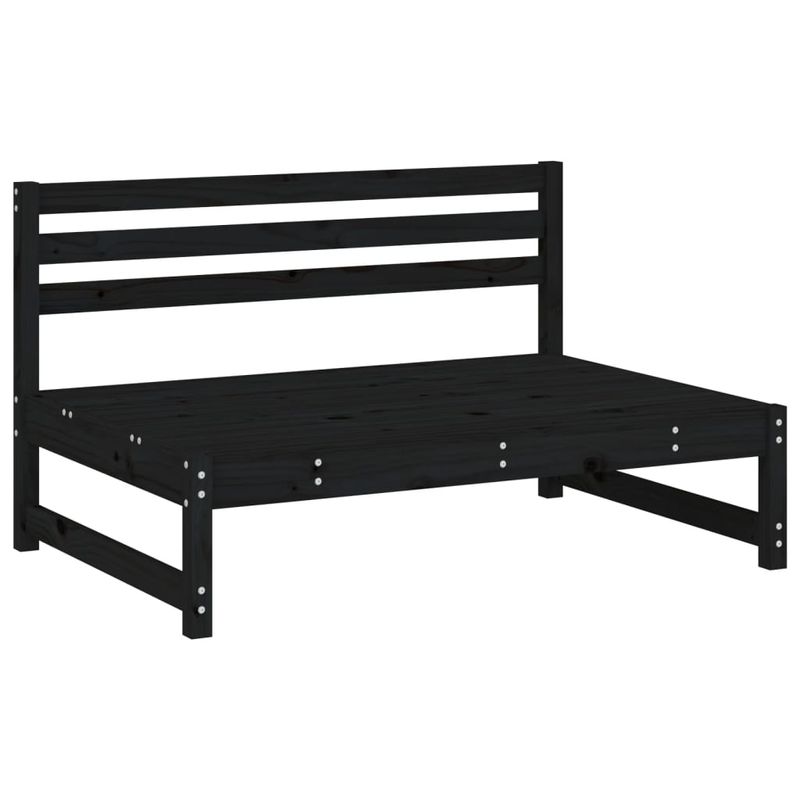 Casa si Gradina - Gradina si terasa - Mobilier exterior - Seturi mobila gradina - Set Set mobilier relaxare gradina 5 piese negru lemn masiv pin - Infinity.ro