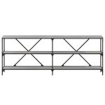 Casa si Gradina - Mobilier - Comode si corpuri - Console - Masa consola, gri sonoma, 200x30x75 cm lemn prelucrat si fier - Infinity.ro