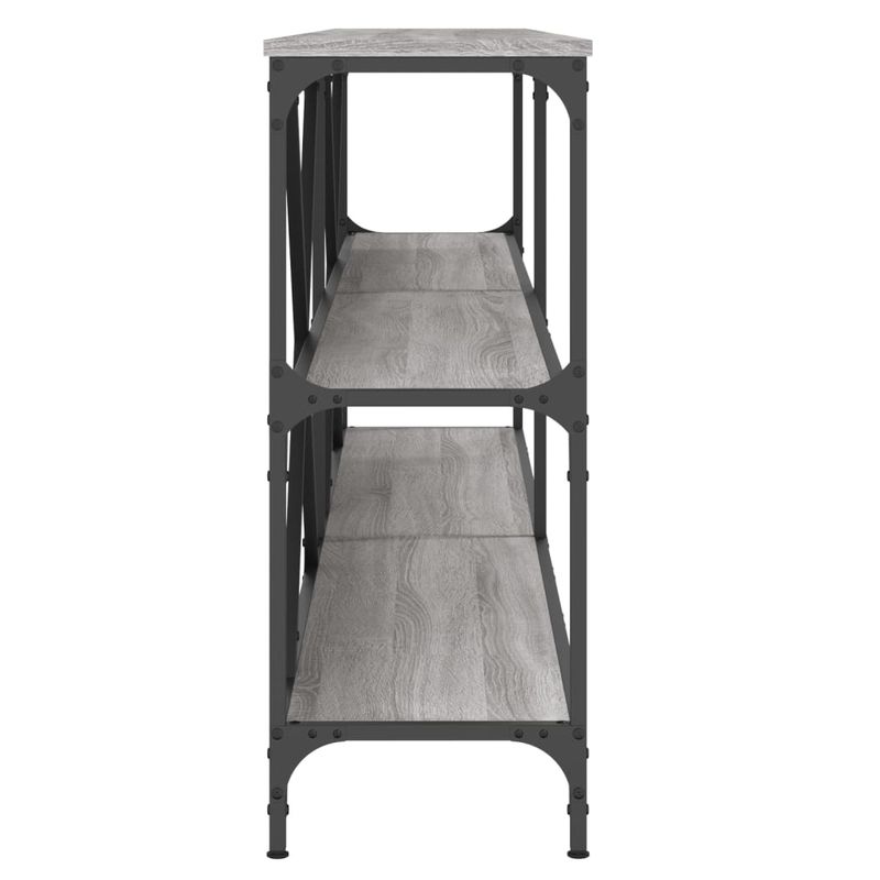 Casa si Gradina - Mobilier - Comode si corpuri - Console - Masa consola, gri sonoma, 200x30x75 cm lemn prelucrat si fier - Infinity.ro