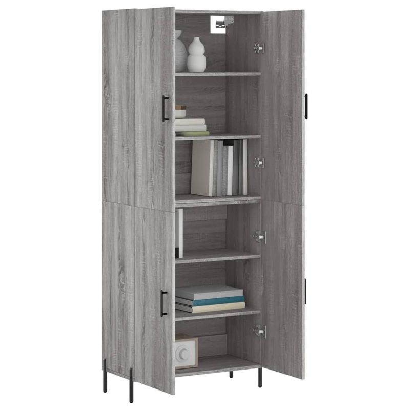 Casa si Gradina - Mobilier - Comode si corpuri - Comode - Dulap inalt, gri sonoma, 69,5x34x180 cm, lemn compozit - Infinity.ro