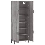 Casa si Gradina - Mobilier - Comode si corpuri - Comode - Dulap inalt, gri sonoma, 69,5x34x180 cm, lemn compozit - Infinity.ro