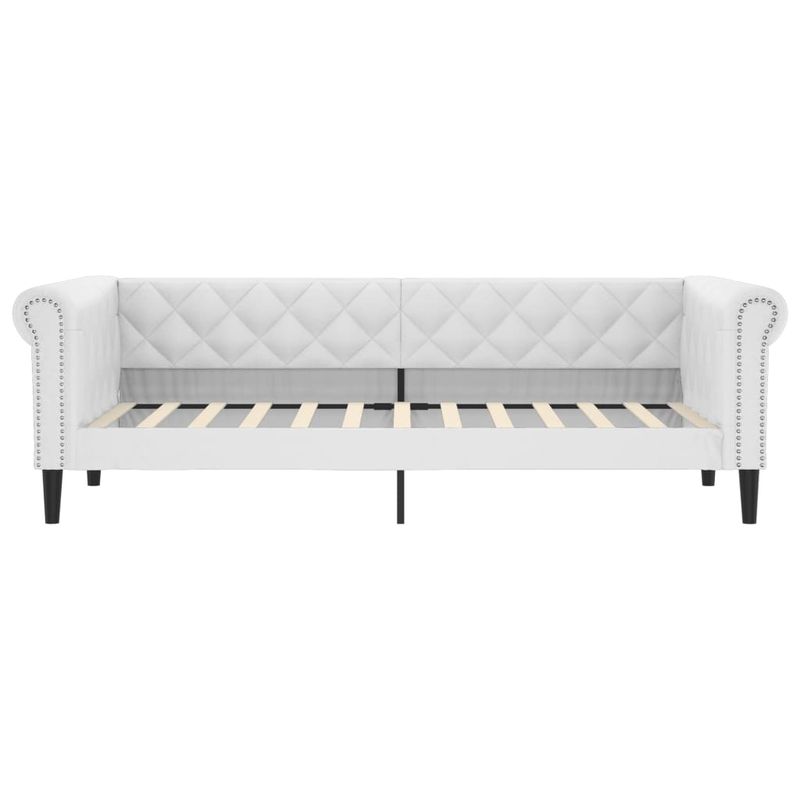 Casa si Gradina - Mobilier - Paturi si accesorii - Paturi - Pat de zi, alb, 100x200 cm, piele ecologica - Infinity.ro