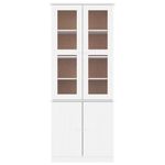 Casa si Gradina - Mobilier - Comode si corpuri - Comode - Vitrina din sticla „ALTA”, alb, 77x35x186,5 cm, lemn masiv pin - Infinity.ro