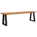 Casa si Gradina - Mobilier - Seturi de mobilier - Seturi mese si scaune - Set de masa din 3 piese, margini naturale, lemn masiv de acacia, lungime 160 cm - Infinity.ro