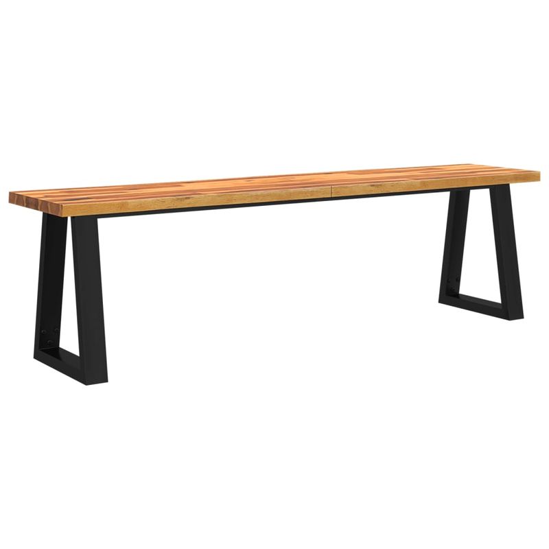 Casa si Gradina - Mobilier - Seturi de mobilier - Seturi mese si scaune - Set de masa din 3 piese, margini naturale, lemn masiv de acacia, lungime 160 cm - Infinity.ro