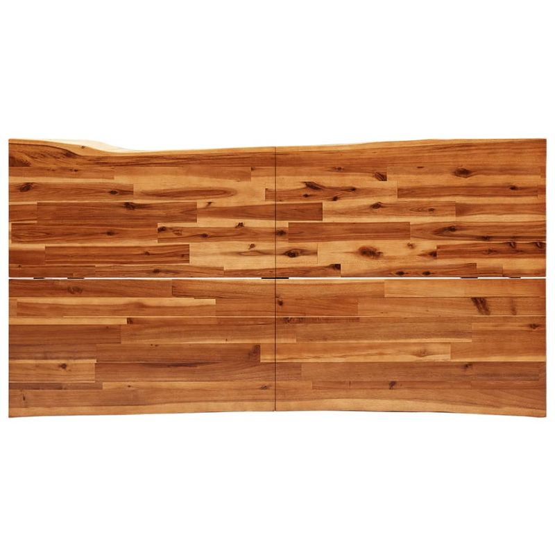 Casa si Gradina - Mobilier - Seturi de mobilier - Seturi mese si scaune - Set de masa din 3 piese, margini naturale, lemn masiv de acacia, lungime 160 cm - Infinity.ro