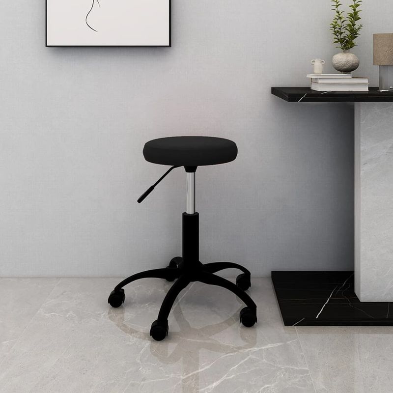 Casa si Gradina - Mobilier - Scaune si fotolii - Scaune - Scaun de birou pivotant, negru, catifea - Infinity.ro