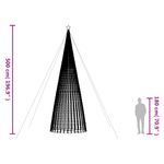 Casa si Gradina - Decoratiuni - Decoratiuni de sezon - Con de lumina brad de Craciun, 1544 LED-uri, alb cald, 500 cm - Infinity.ro