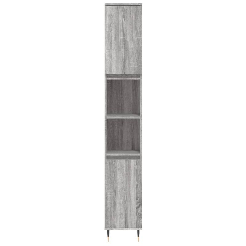 Casa si Gradina - Mobilier - Seturi de mobilier - Seturi baie - Set mobilier de baie, 3 piese, gri sonoma, lemn prelucrat - Infinity.ro