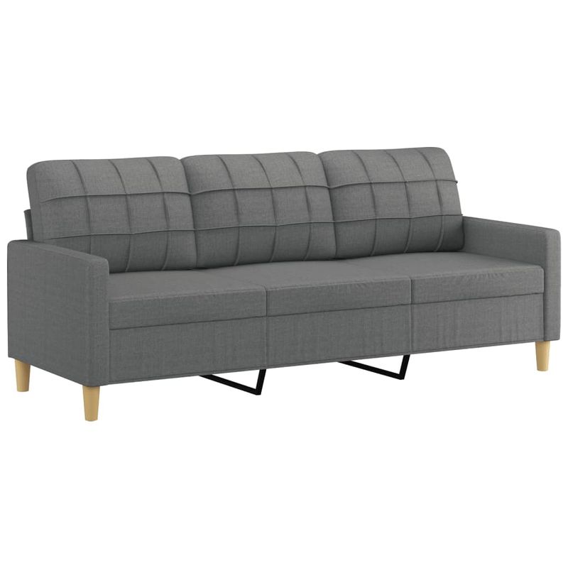 Casa si Gradina - Mobilier - Seturi de mobilier - Seturi living - Set de canapele cu perne, 2 piese, gri inchis, textil - Infinity.ro