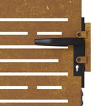 Casa si Gradina - Constructii - Usi interior, exterior si garaj - Usi garaj - Poarta pentru gradina, 85x150 cm, otel corten, dreptunghiuri - Infinity.ro