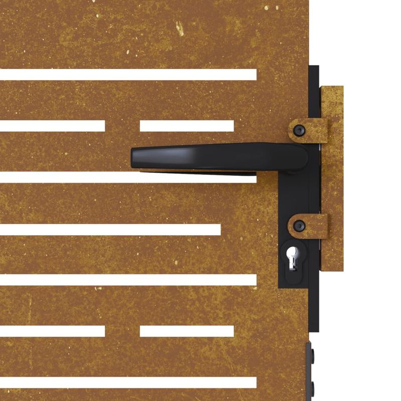 Casa si Gradina - Constructii - Usi interior, exterior si garaj - Usi garaj - Poarta pentru gradina, 85x150 cm, otel corten, dreptunghiuri - Infinity.ro