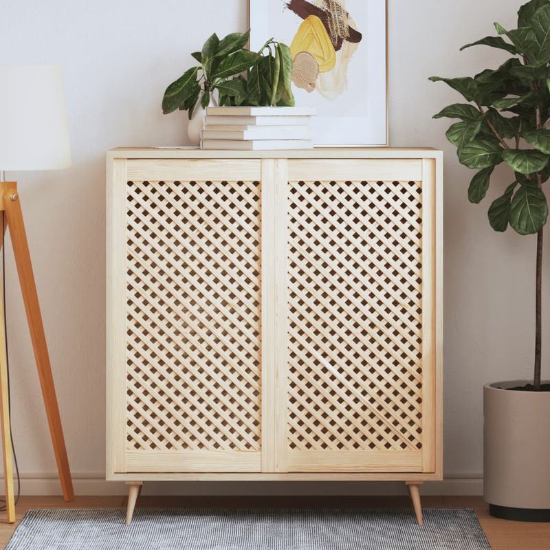 Casa si Gradina - Mobilier - Dulapuri si sifoniere - Dulapuri - Usi de dulap cu zabrele 2 buc. 49,5x99 cm, lemn masiv de pin - Infinity.ro