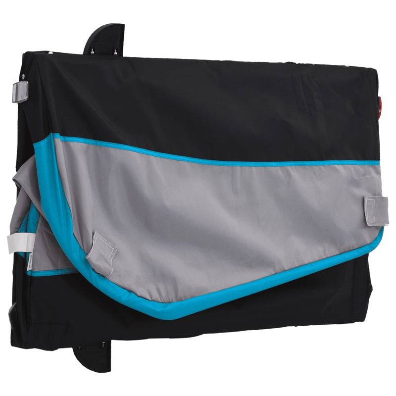 Sport si Outdoor - Ciclism - Accesorii pentru biciclete - Remorci biciclete - Remorca pentru biciclete, negru și albastru, 45 kg, fier, mărime 126x63x63 cm - Infinity.ro
