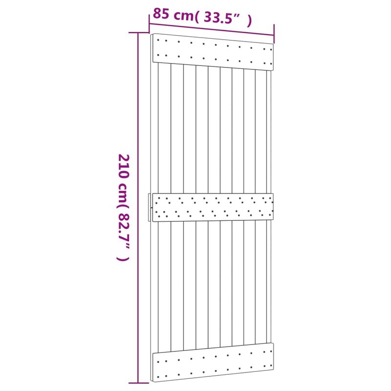 Casa si Gradina - Constructii - Usi interior, exterior si garaj - Usi interior - Usa glisanta cu set de feronerie 85x210 cm, lemn masiv de pin - Infinity.ro