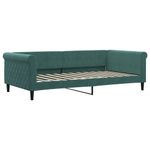 Casa si Gradina - Mobilier - Paturi si accesorii - Paturi - Pat de zi cu saltea, verde inchis, 100x200 cm, catifea - Infinity.ro