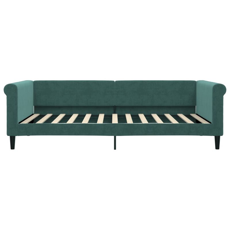 Casa si Gradina - Mobilier - Paturi si accesorii - Paturi - Pat de zi cu saltea, verde inchis, 100x200 cm, catifea - Infinity.ro