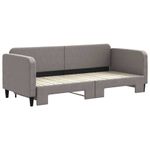 Casa si Gradina - Mobilier - Paturi si accesorii - Paturi - Pat de zi cu extensie, gri taupe, 80x200 cm, textil - Infinity.ro