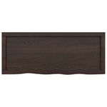 Casa si Gradina - Mobilier - Mobilier baie - Blaturi baie - Blat de baie, maro inchis, 100x40x(2-6) cm, lemn masiv tratat - Infinity.ro