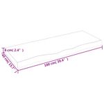 Casa si Gradina - Mobilier - Mobilier baie - Blaturi baie - Blat de baie, maro inchis, 100x40x(2-6) cm, lemn masiv tratat - Infinity.ro