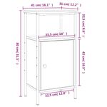 Casa si Gradina - Mobilier - Comode si corpuri - Noptiere - Noptiera, gri sonoma, 41x31x80 cm, lemn compozit - Infinity.ro