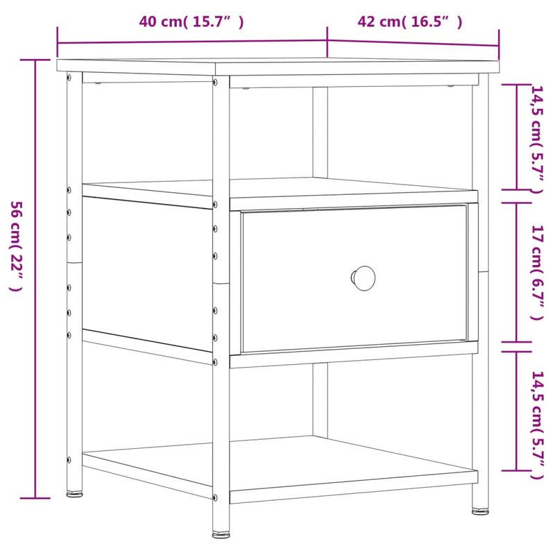 Casa si Gradina - Mobilier - Comode si corpuri - Noptiere - Noptiere, 2 buc., stejar sonoma, 40x42x56 cm, lemn compozit - Infinity.ro