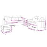 Casa si Gradina - Mobilier - Seturi de mobilier - Seturi living - Set de canapele cu perne, 3 piese, gri inchis, catifea - Infinity.ro