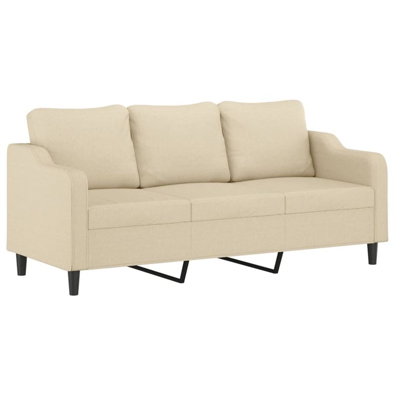Casa si Gradina - Mobilier - Seturi de mobilier - Seturi living - Set de canapele cu perne, 3 piese, crem, textil - Infinity.ro