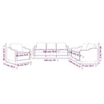 Casa si Gradina - Mobilier - Seturi de mobilier - Seturi living - Set de canapele cu perne, 3 piese, crem, textil - Infinity.ro