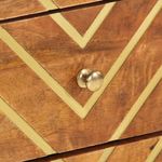 Casa si Gradina - Mobilier - Comode si corpuri - Noptiere - Noptiera, maro si negru, 50x33x60 cm, lemn masiv de mango - Infinity.ro