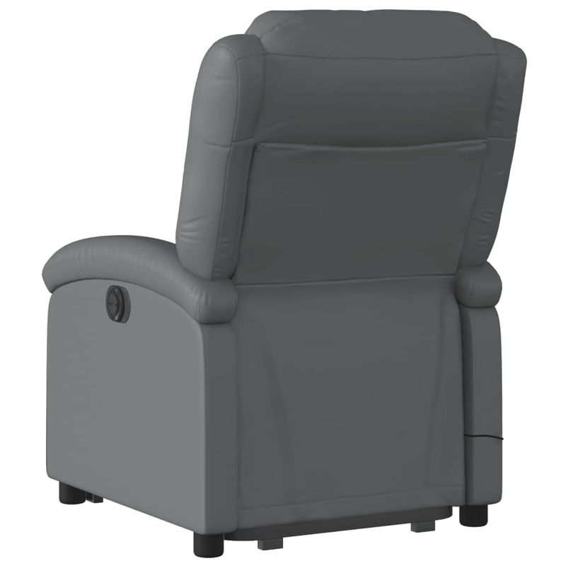 Casa si Gradina - Mobilier - Scaune si fotolii - Fotolii - Fotoliu rabatabil cu ridicare, gri, piele ecologica - Infinity.ro