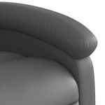 Casa si Gradina - Mobilier - Scaune si fotolii - Fotolii - Fotoliu rabatabil cu ridicare, gri, piele ecologica - Infinity.ro