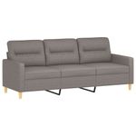 Casa si Gradina - Mobilier - Seturi de mobilier - Seturi living - Set de canapele cu perne, 3 piese, gri taupe, textil - Infinity.ro