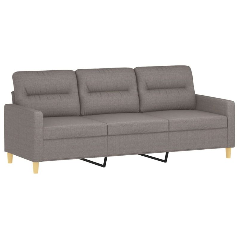 Casa si Gradina - Mobilier - Seturi de mobilier - Seturi living - Set de canapele cu perne, 3 piese, gri taupe, textil - Infinity.ro