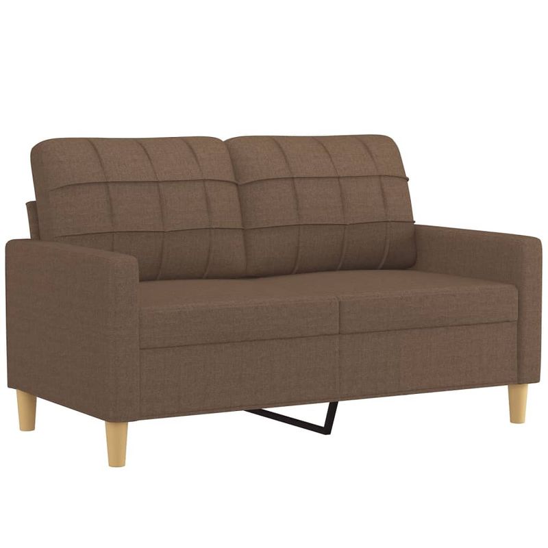 Casa si Gradina - Mobilier - Seturi de mobilier - Seturi living - Set de canapele cu perne, 2 piese, maro, textil - Infinity.ro