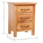 Casa si Gradina - Mobilier - Comode si corpuri - Noptiere - Noptiere, 2 buc., 40x30x54 cm, lemn masiv de stejar - Infinity.ro