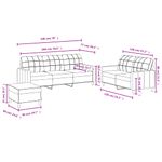 Casa si Gradina - Mobilier - Seturi de mobilier - Seturi living - Set de canapele cu perne, 3 piese, negru, textil - Infinity.ro