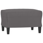 Casa si Gradina - Mobilier - Scaune si fotolii - Fotolii - Fotoliu canapea cu taburet, gri, 60 cm, piele ecologica - Infinity.ro