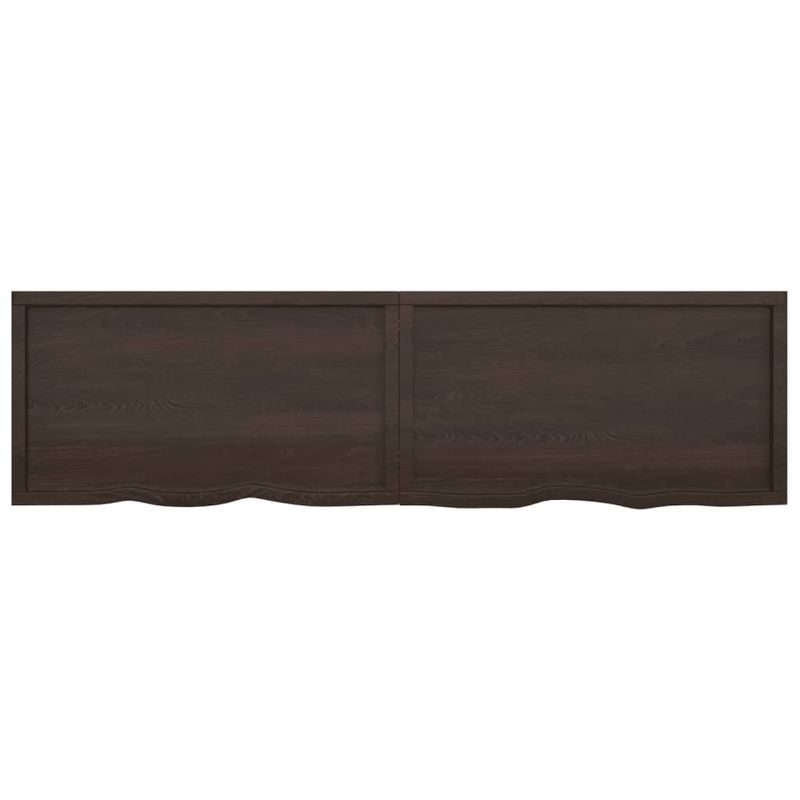 Casa si Gradina - Mobilier - Mobilier baie - Blaturi baie - Blat de baie, maro inchis, 220x60x(2-4) cm, lemn masiv tratat - Infinity.ro