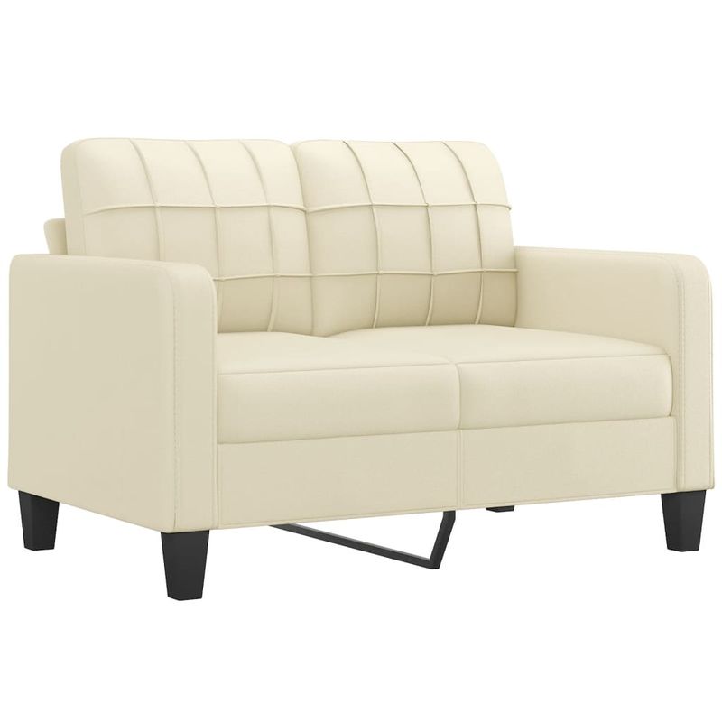 Casa si Gradina - Mobilier - Seturi de mobilier - Seturi living - Set de canapele cu perne, 3 piese, crem, piele ecologica - Infinity.ro