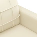 Casa si Gradina - Mobilier - Seturi de mobilier - Seturi living - Set de canapele cu perne, 3 piese, crem, piele ecologica - Infinity.ro