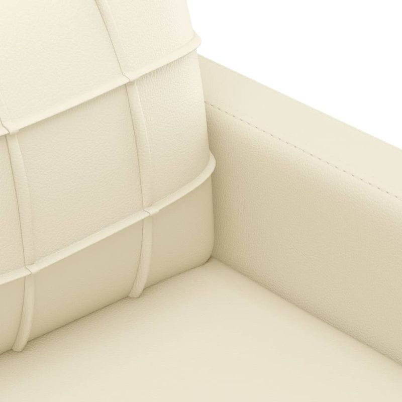 Casa si Gradina - Mobilier - Seturi de mobilier - Seturi living - Set de canapele cu perne, 3 piese, crem, piele ecologica - Infinity.ro