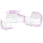 Casa si Gradina - Mobilier - Seturi de mobilier - Seturi living - Set de canapele cu perne, 3 piese, crem, piele ecologica - Infinity.ro