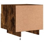 Casa si Gradina - Mobilier - Comode si corpuri - Noptiere - Noptiere cu lumini LED, 2 buc., stejar fumuriu, 40x39x37 cm - Infinity.ro
