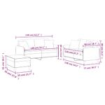 Casa si Gradina - Mobilier - Seturi de mobilier - Seturi living - Set de canapele cu perne, 3 piese, maro, textil - Infinity.ro