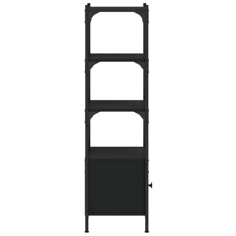 Casa si Gradina - Mobilier - Biblioteci si rafturi - Biblioteci - Biblioteca cu 3 niveluri, negru, 41x30x109,5 cm, lemn prelucrat - Infinity.ro