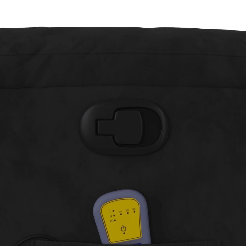 Ingrijire personala si Cosmetice - Sanatate si wellness - Articole wellness - Fotolii de masaj - Fotoliu de masaj rabatabil cu ridicare, negru, microfibra, model înclinare pe spate manuală - Infinity.ro